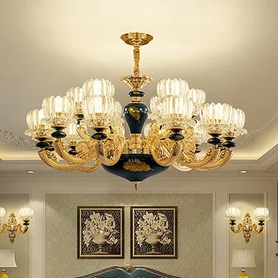 lustre moderne en céramique et verre pour intérieur élégant