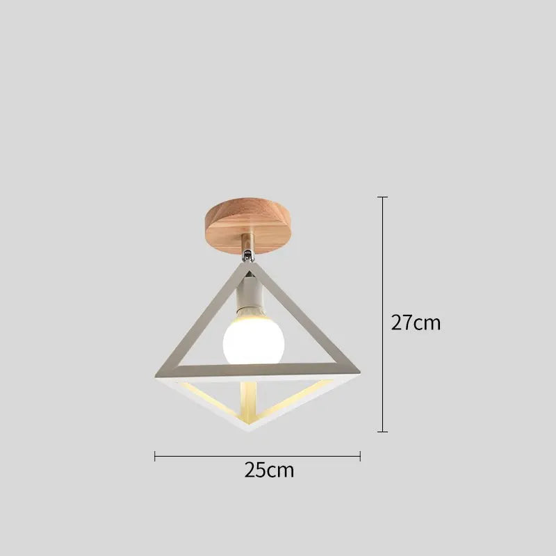 plafonnier led nordique moderne simple en fer triangle