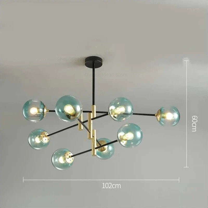 lustre led moderne boule de verre nordique luminaires créatifs