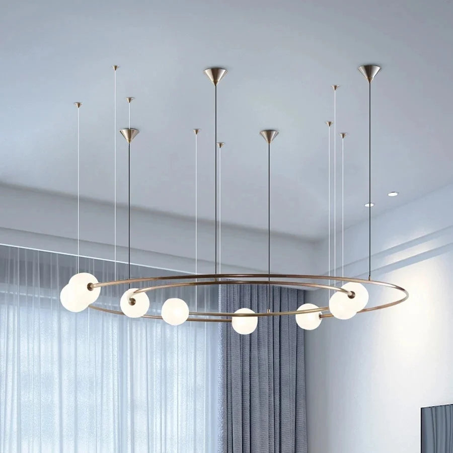 lustre post-moderne globe suspendu pour projet hôtelier winfordo