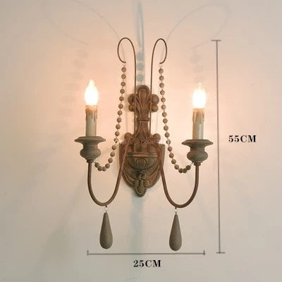 lustre rétro en bois massif pour décoration intérieure élégante