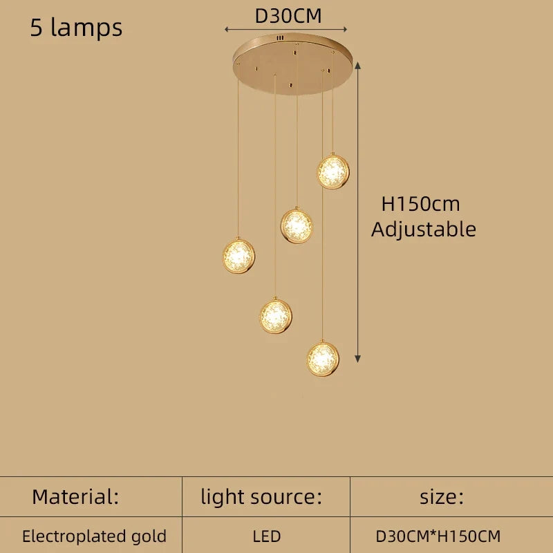 lustre à led moderne design cristal pour un éclairage luxueux