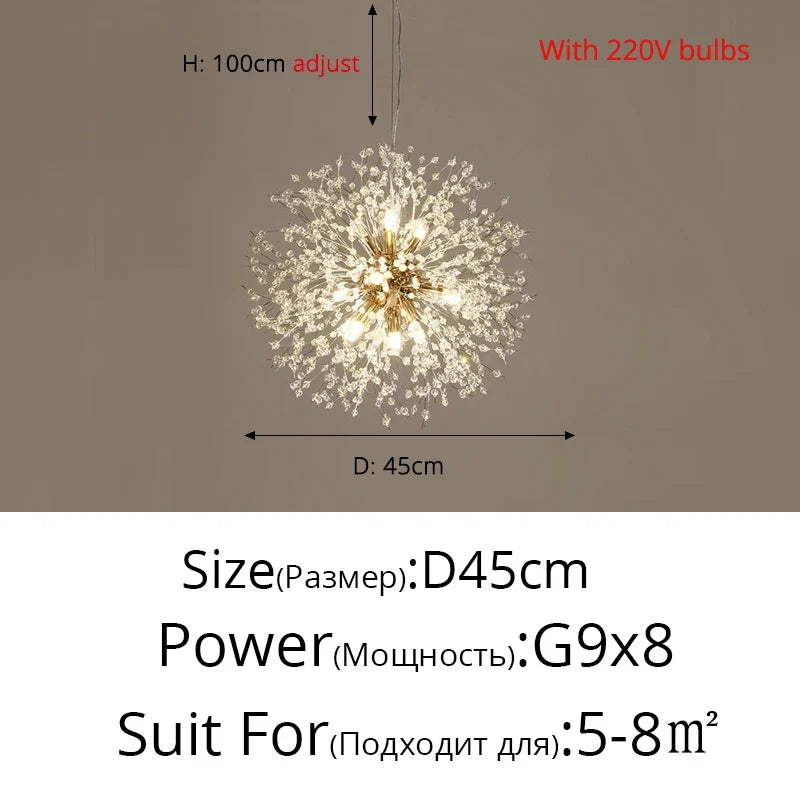 lustre led moderne luciole simple décoration intérieure