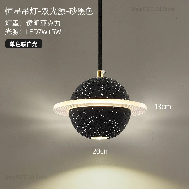 suspension modernes en ciment led pour restaurant barre lumineuse