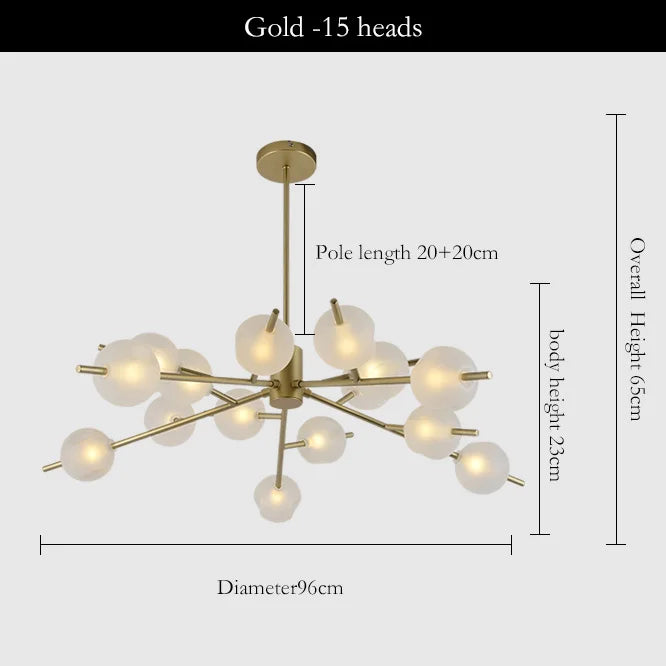 suspension moderne en verre pour décoration intérieure élégante