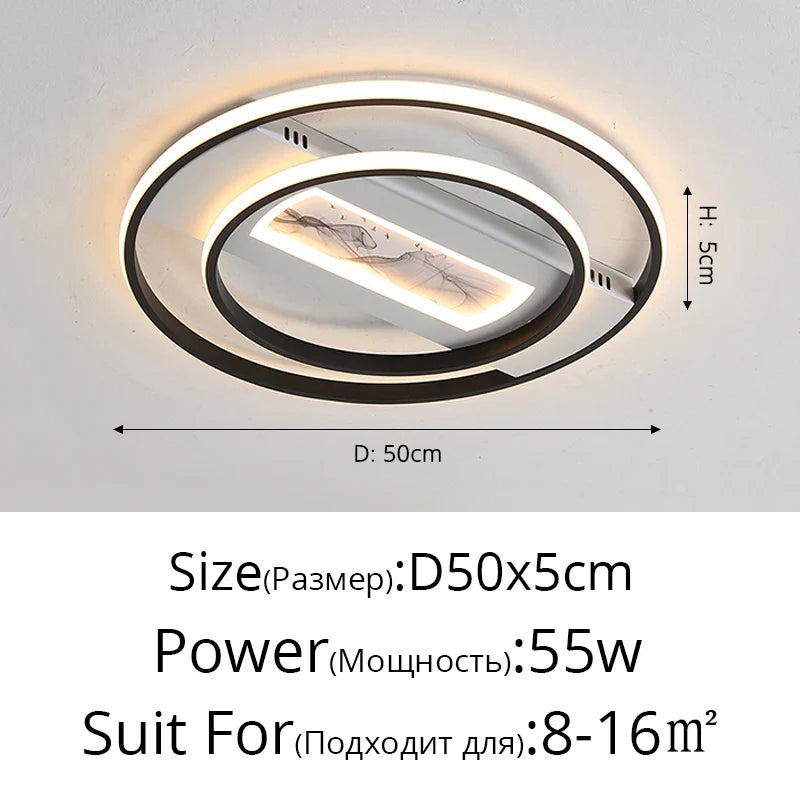 plafonniers led modernes créatifs pour éclairage intérieur