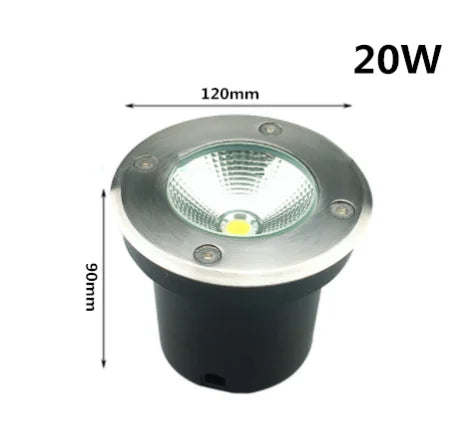 LED lumière souterraine 5W 10W 15W 20W 30W extérieur IP67 étanche sol jardin chemin sol enterré cour Spot paysage 220v Dc12v