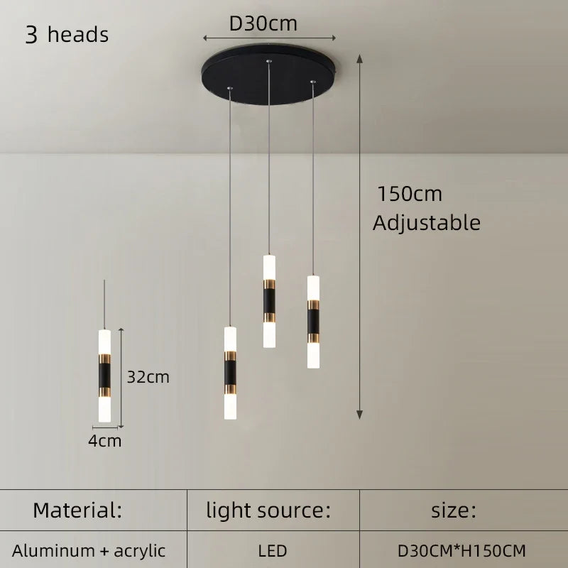 suspension moderne en métal style minimaliste pour intérieur élégant