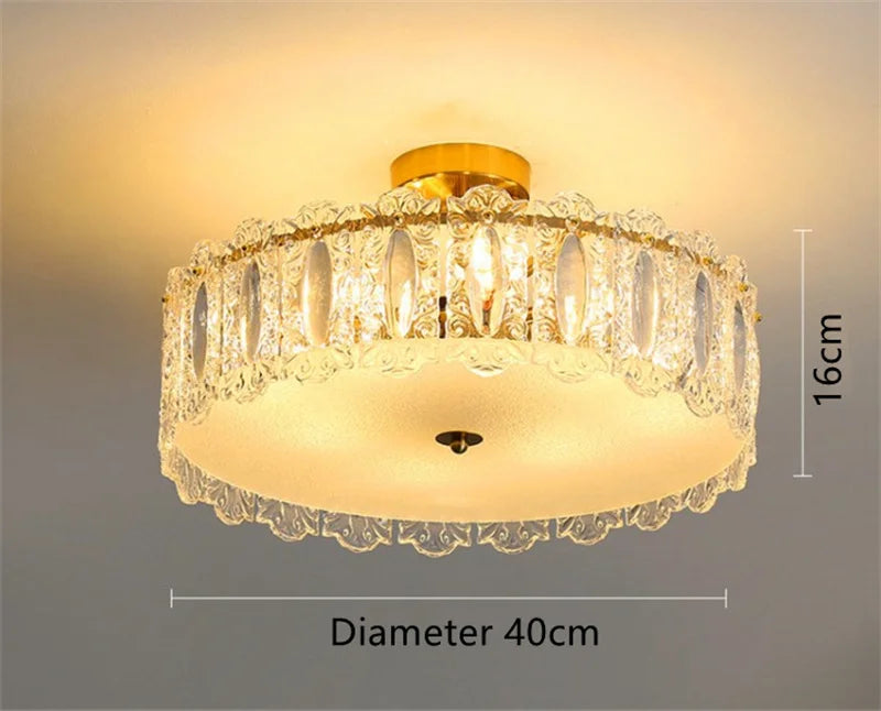 lustre rond en verre artistique pour intérieur moderne