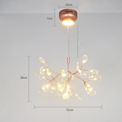 suspension led art déco en acier inoxydable et acrylique