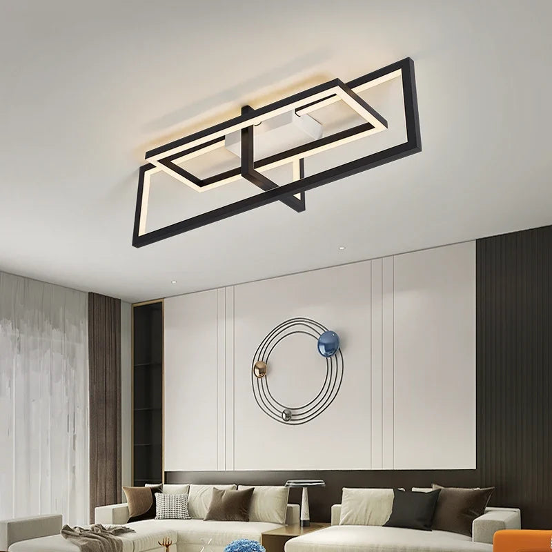 lustre moderne à led minimaliste en acrylique pour plafond