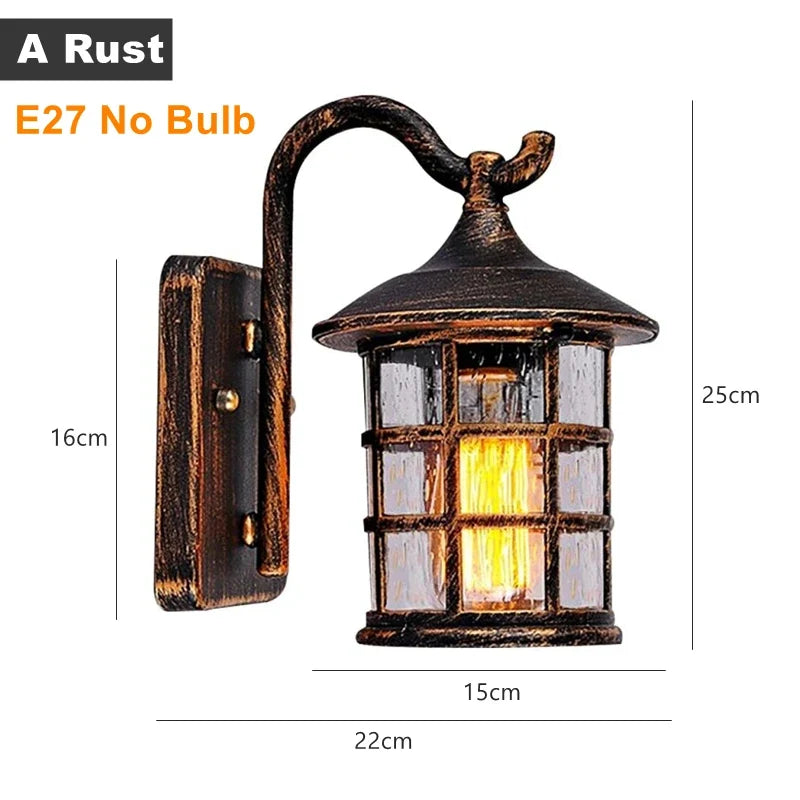 applique murale led rustique en fer vintage pour intérieur et extérieur