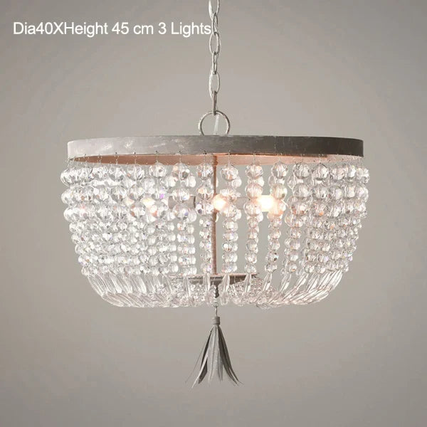 suspension vintage en cristal style industriel pour intérieur élégant