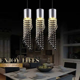 suspension moderne en cristal pour éclairage intérieur décoratif