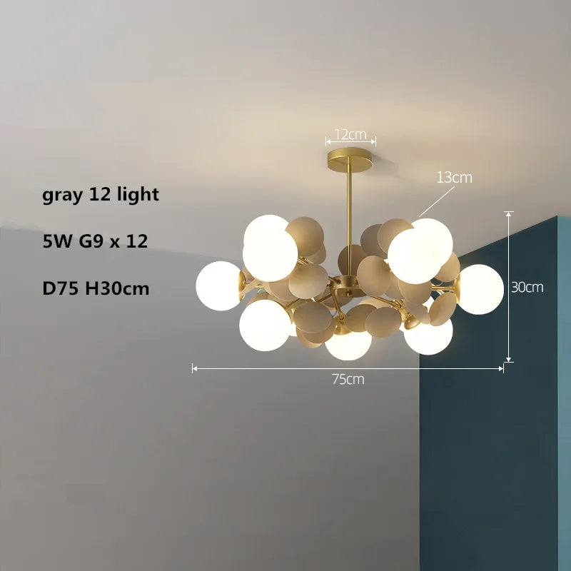lustre led globe en verre acrylique coloré pour enfants