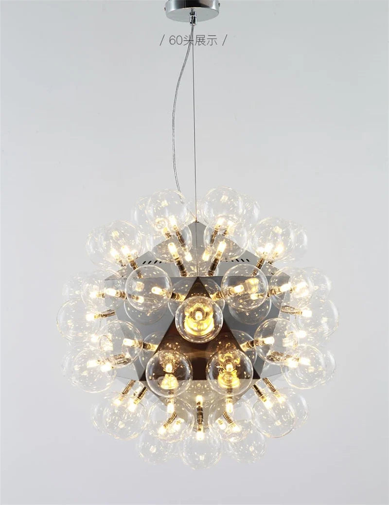 suspension boule nordique en verre design moderne pour décoration intérieure