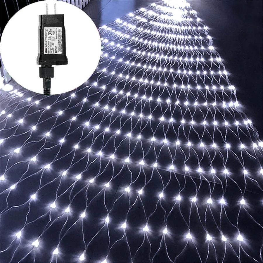 filet lumineux extérieur à 200 led connectable 8 modes décoratif