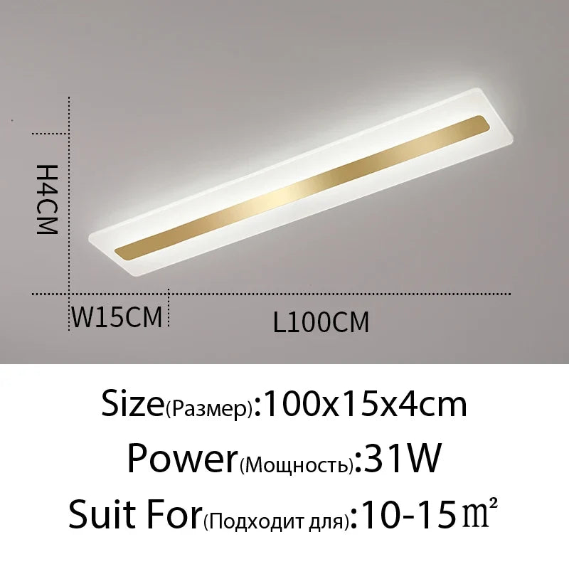 plafonnier led acrylique moderne pour éclairage intérieur