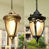 Lumière suspendue extérieure américaine pour Restaurant balcon Bar hôtel pavillon galerie lampe rétro rétro étanche lustre lumière