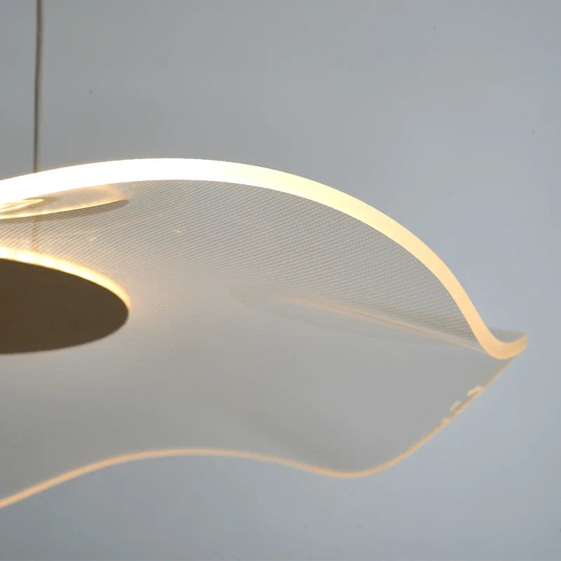 lampe led simple moderne lustre nordique feuille de lotus gradation