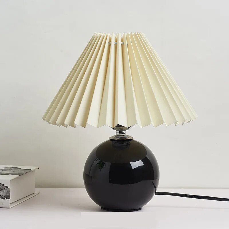 Lampe de table plissée coréenne