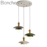 lustre moderne en fer forgé style macaron créatif pour intérieur