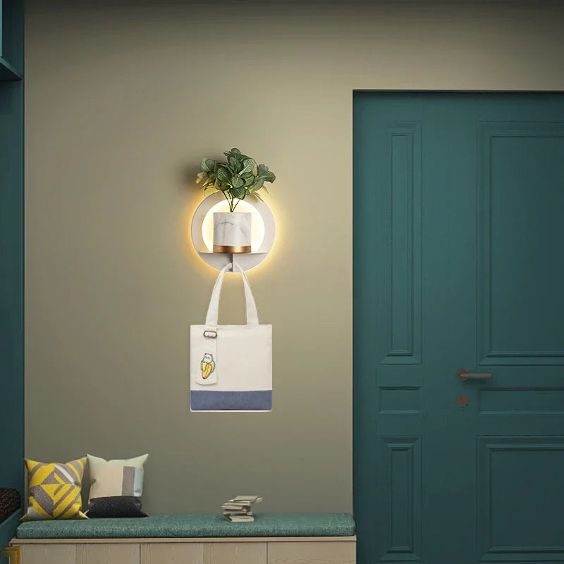 applique murale led moderne économie d'énergie étagère nordique