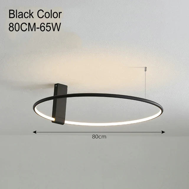 plafonnier rond led design scandinave en métal et aluminium décoratif