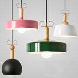 lustre en bois massif style nordique pour bar et café