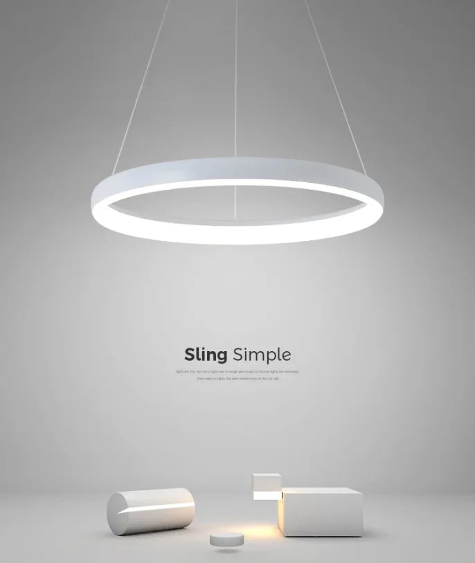 Lustre de salon circulaire moderne minimaliste