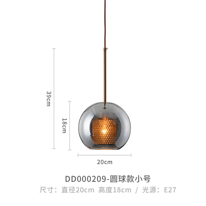 suspension moderne en verre pour décoration intérieure élégante