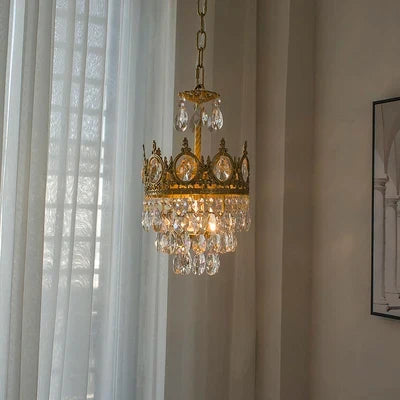 lustre couronne moderne en cristaux luminaire décoratif d'intérieur