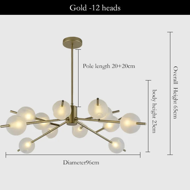 suspension moderne en verre pour décoration intérieure élégante