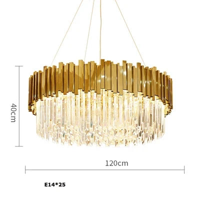 plafonnier moderne en cristal ovale à plusieurs couches