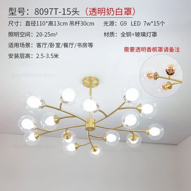 lustre led moderne nouvelle lampe suspension moléculaire nordique