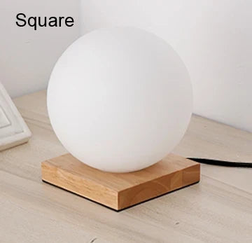 Lampe de table boule de verre Simple
