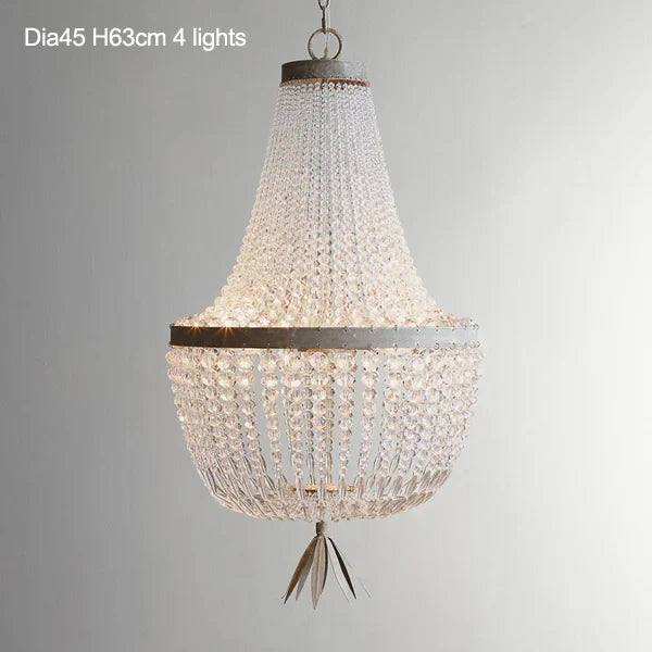 suspension vintage en cristal style industriel pour intérieur élégant