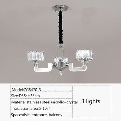 lustre en cristal moderne luxe pour décoration intérieure élégante