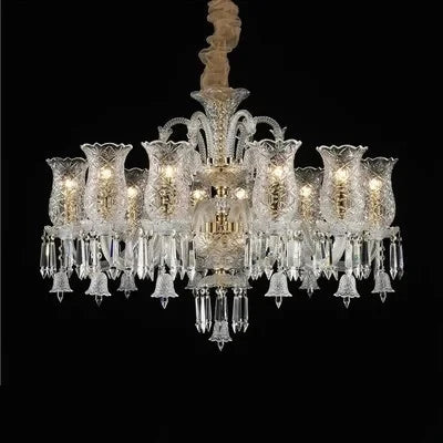 lustre en cristal européen pour décoration moderne et élégante