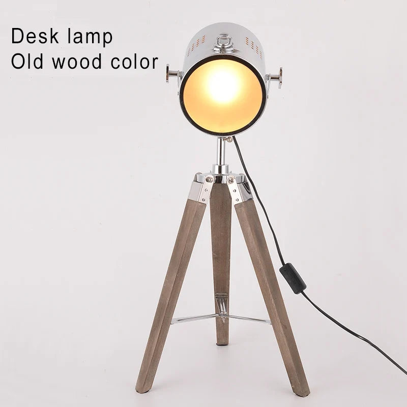 lampadaire nordique en bois massif avec éclairage led moderne