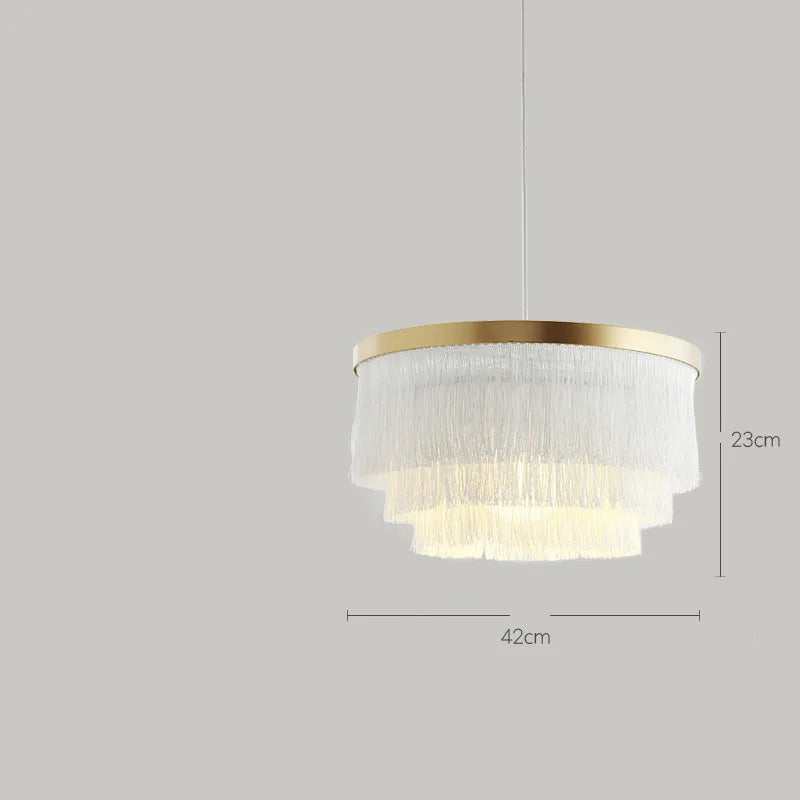 lustre romantique en fil de coton pour décoration intérieure