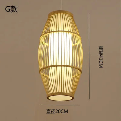 lustre en bambou style zen pour ambiance relaxante