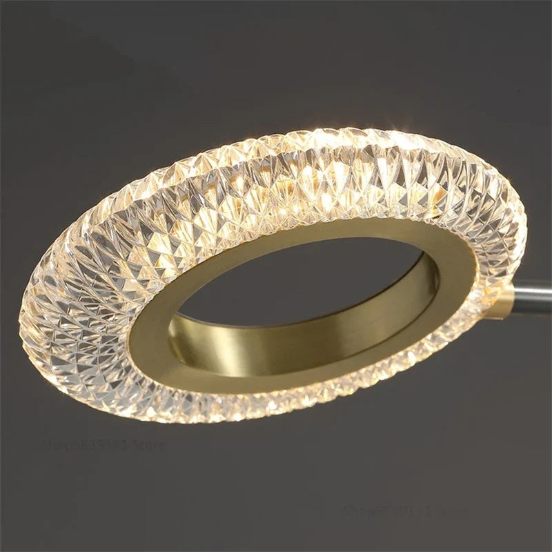 plafonnier led en cuivre avec abat-jour pmma haute transmission