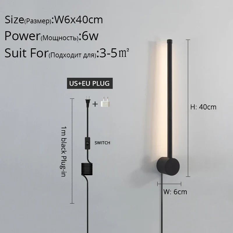 Simple avec prise 	 applique murale LED moderne lumières salon étude chambre chevet couloir allée salon cuisine lampe éclairage intérieur
