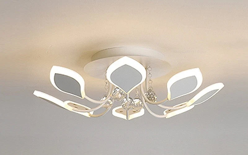 plafonniers modernes en cristal clair avec éclairage led terrestre