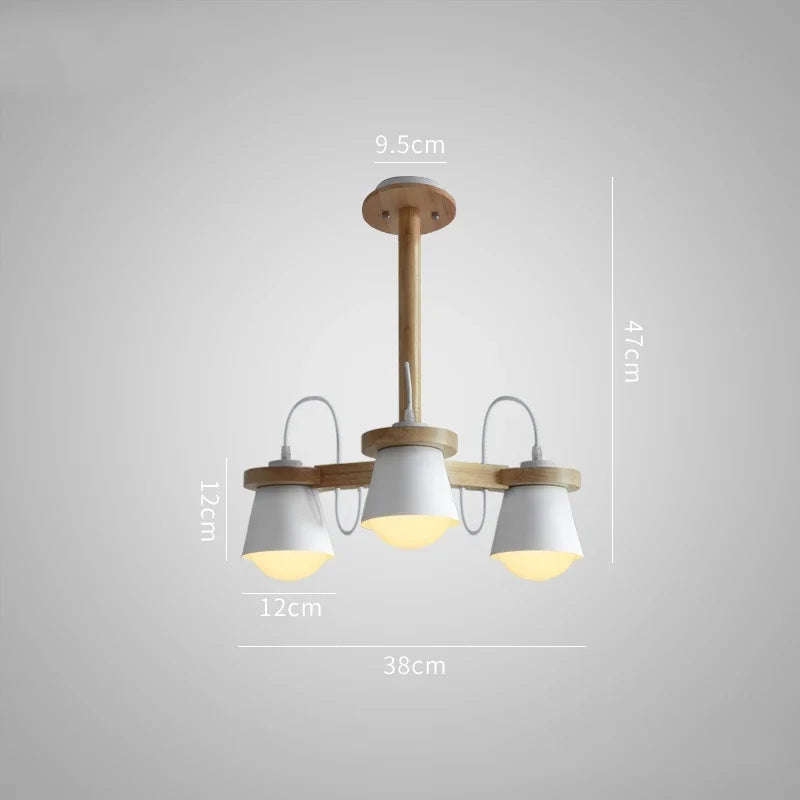 suspension en bois nordique pour décoration intérieure élégante