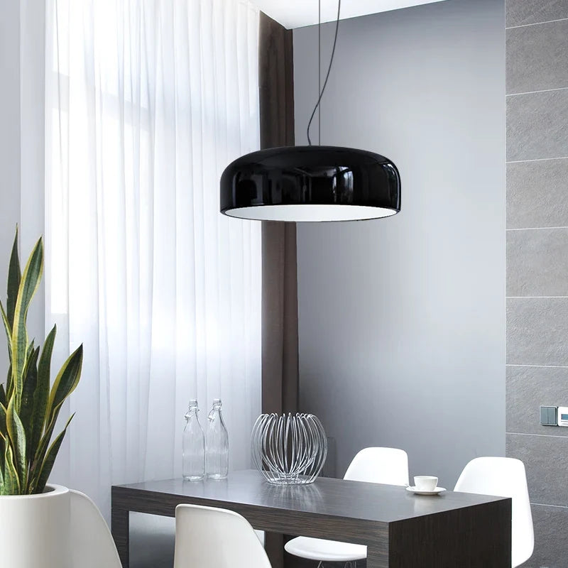 suspension moderne en aluminium luminaire rond pour intérieur