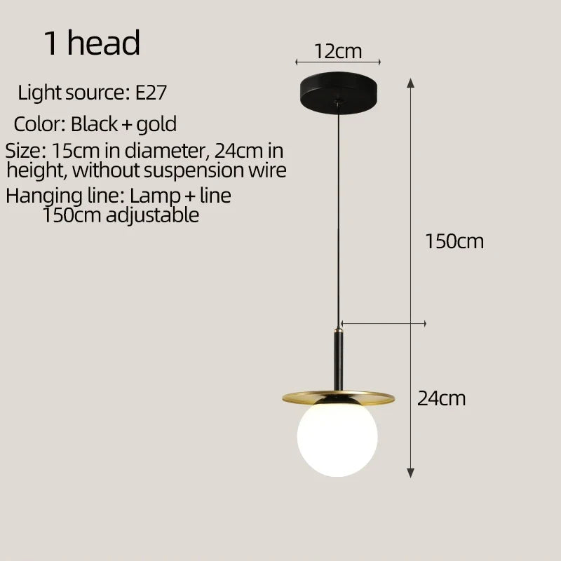 lustre moderne en verre pour un style nordique élégant