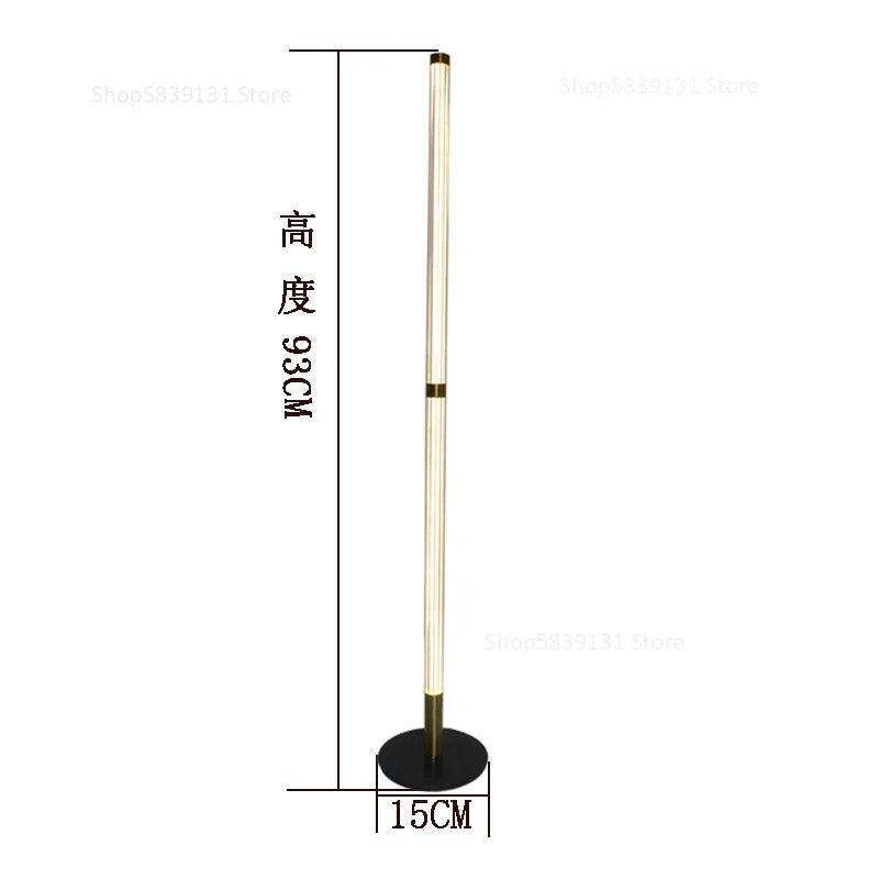 lampadaire d'angle moderne démontable avec lumière sur pied