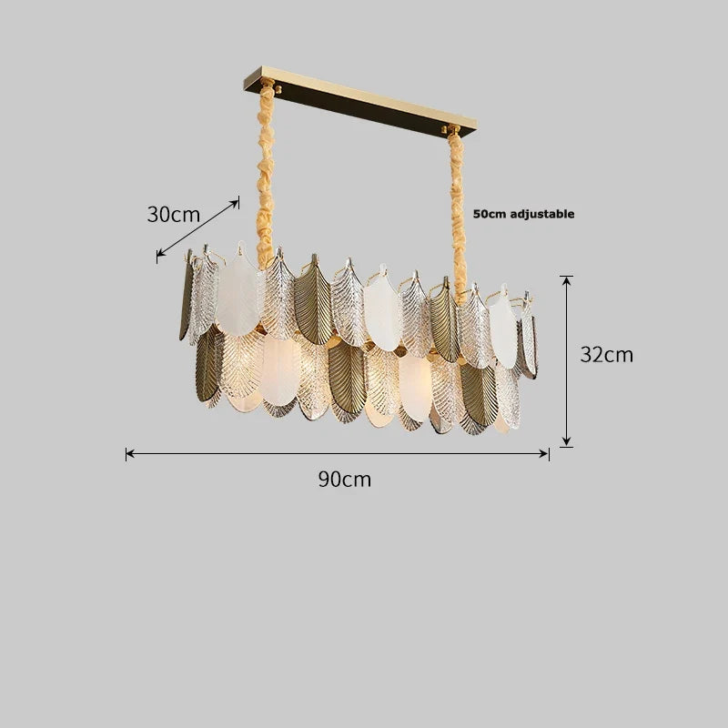 lustre design art déco moderne en acier inoxydable à led